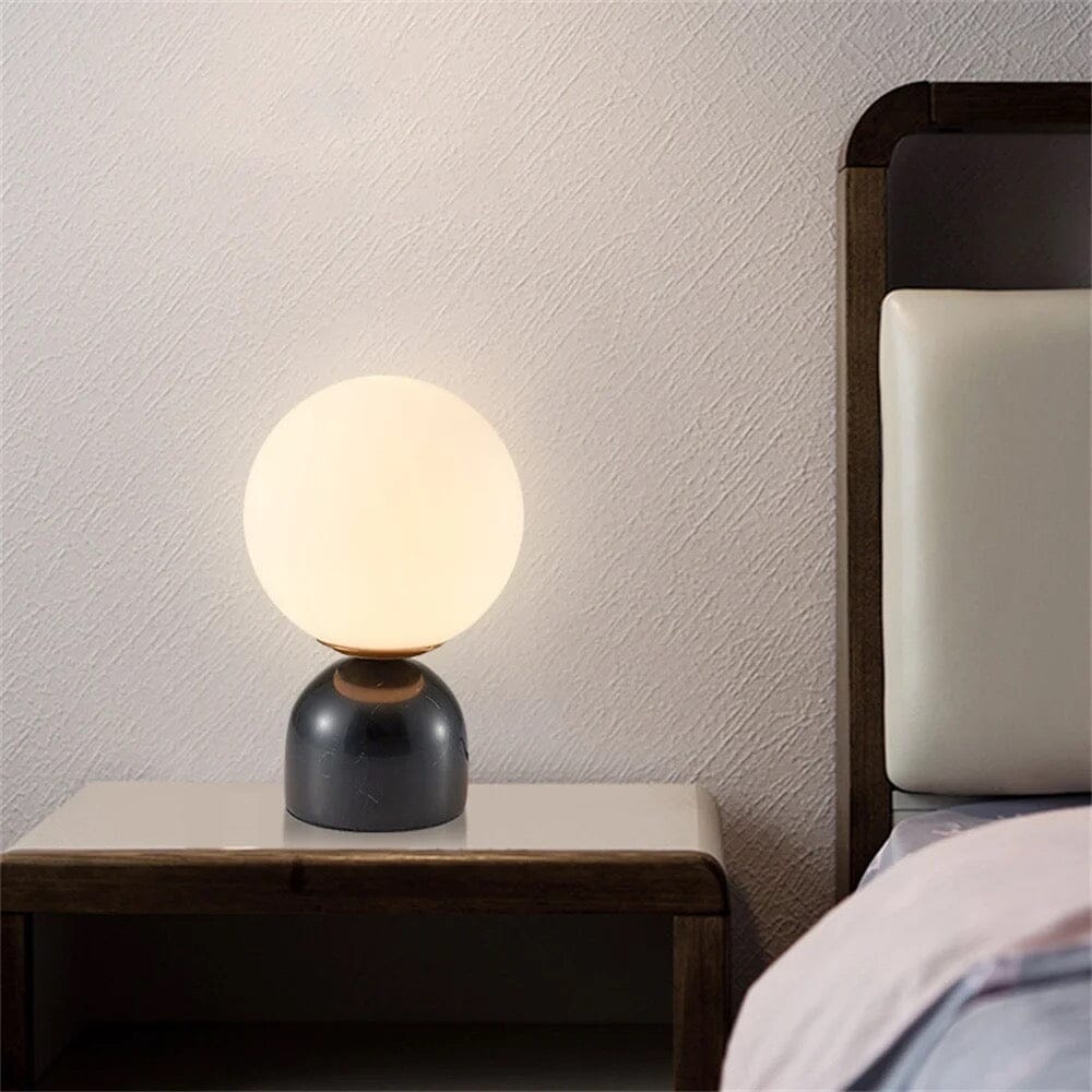 LumaNova glazen bol tafellamp met sfeervolle LED gloed