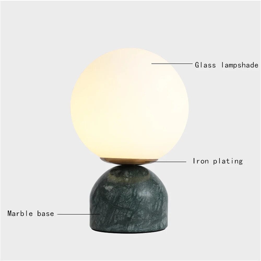 LumaNova glazen bol tafellamp met sfeervolle LED gloed