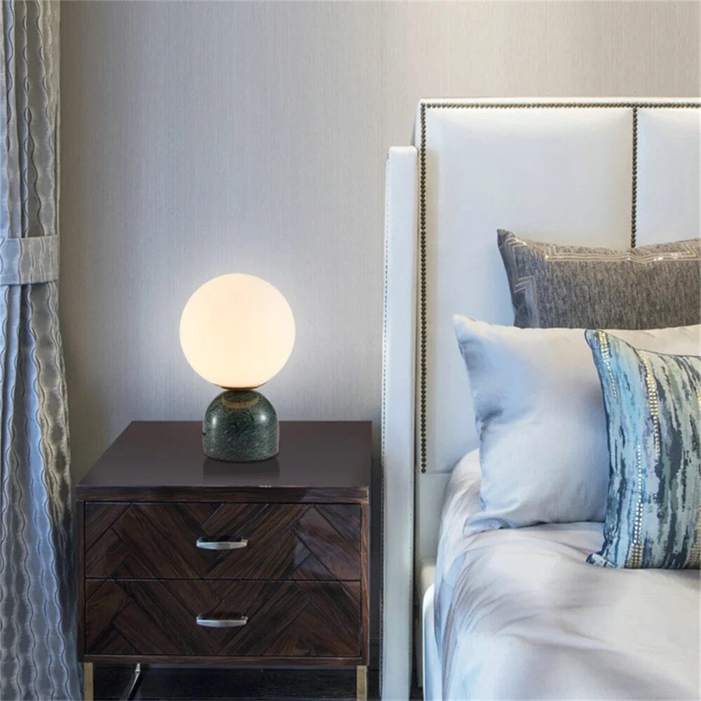 LumaNova glazen bol tafellamp met sfeervolle LED gloed