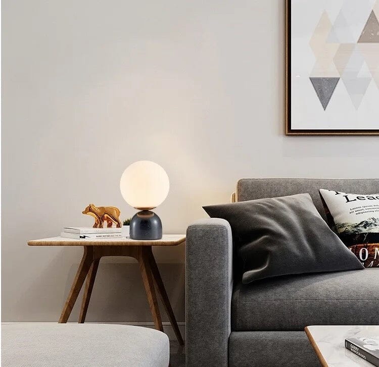 LumaNova glazen bol tafellamp met sfeervolle LED gloed
