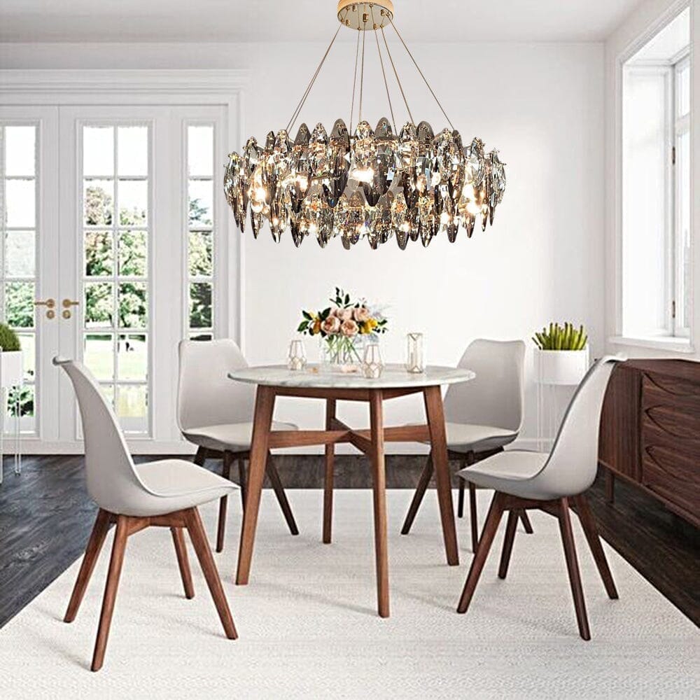 Lampadario a Foglia di Cristallo Nordico Aurelia dalla Collezione Lumen