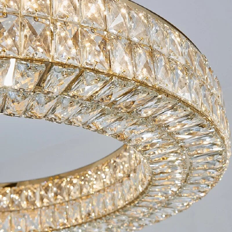 AstraLux Chrome Ring Chandelier Elegant Ceiling Light