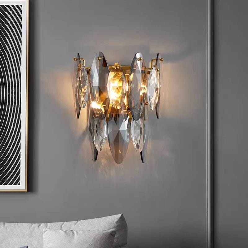 Lampadario a Foglia di Cristallo Nordico Aurelia dalla Collezione Lumen