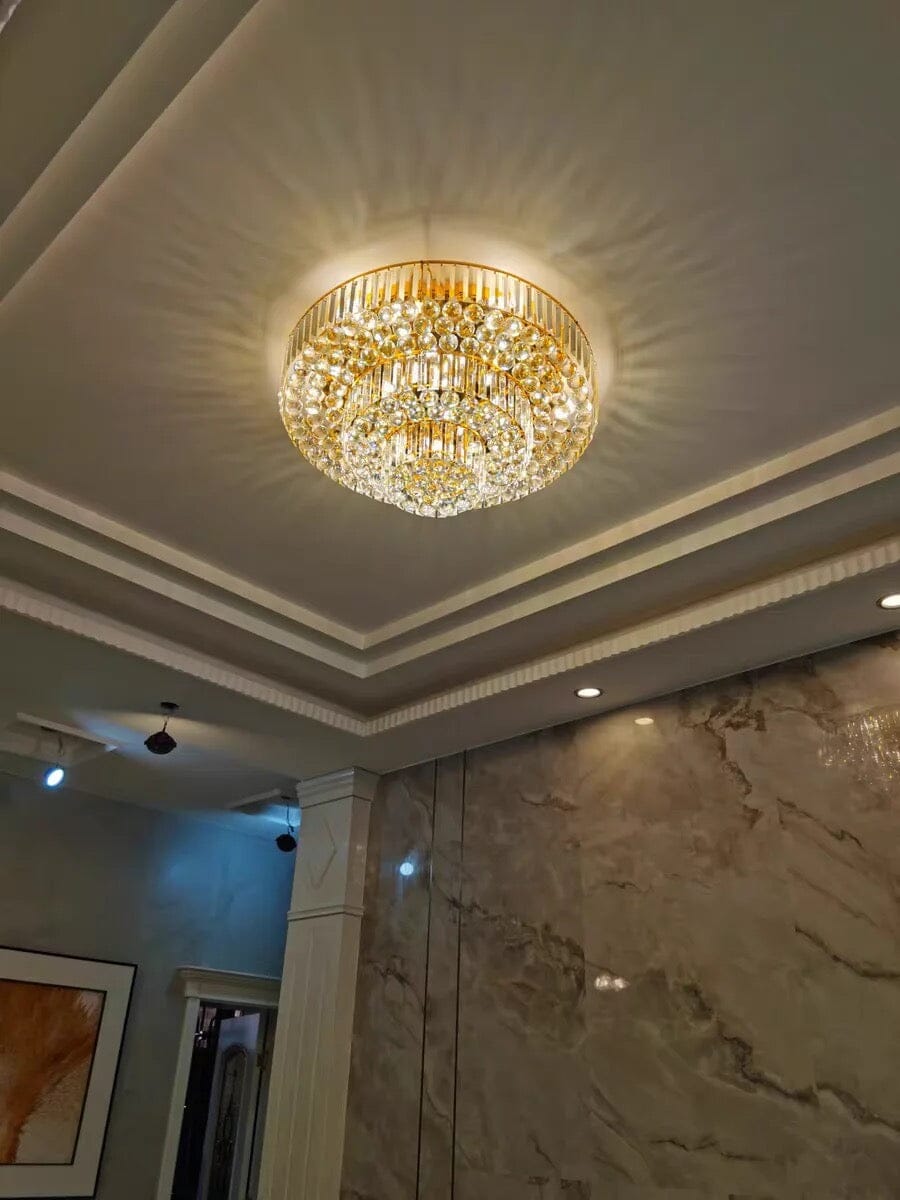 Plafonnier LED Aurora Gold style industriel vintage
