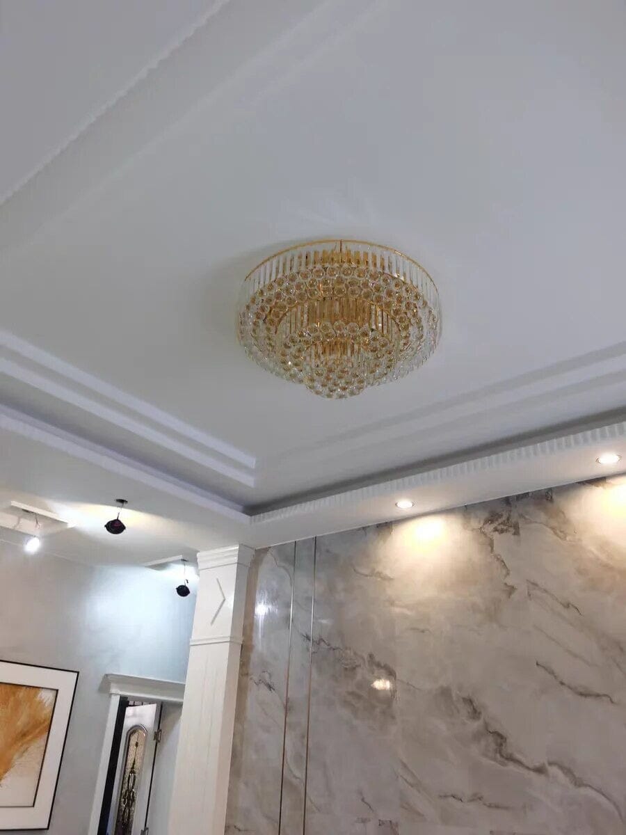 Plafonnier LED Aurora Gold style industriel vintage