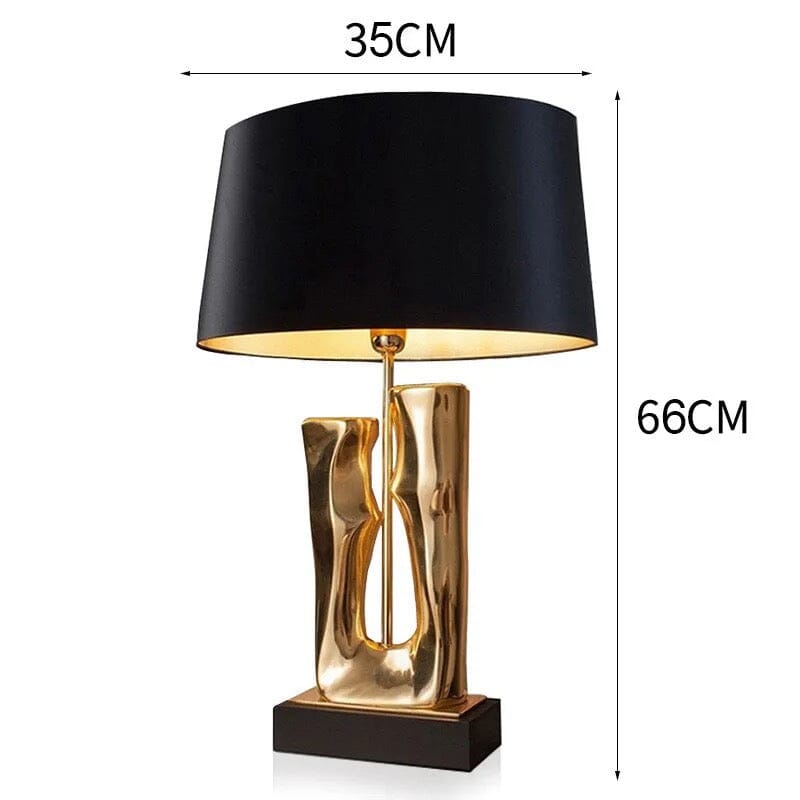 Aura Trunk Table Lamp With Marble Accent And Gold Trim