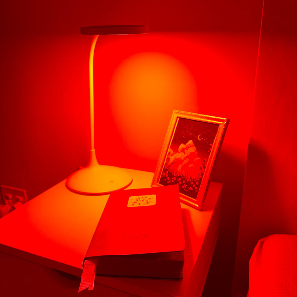 Velvet Dusk Cozy Red Glow Night Lamp For Home Bedroom And Desk
