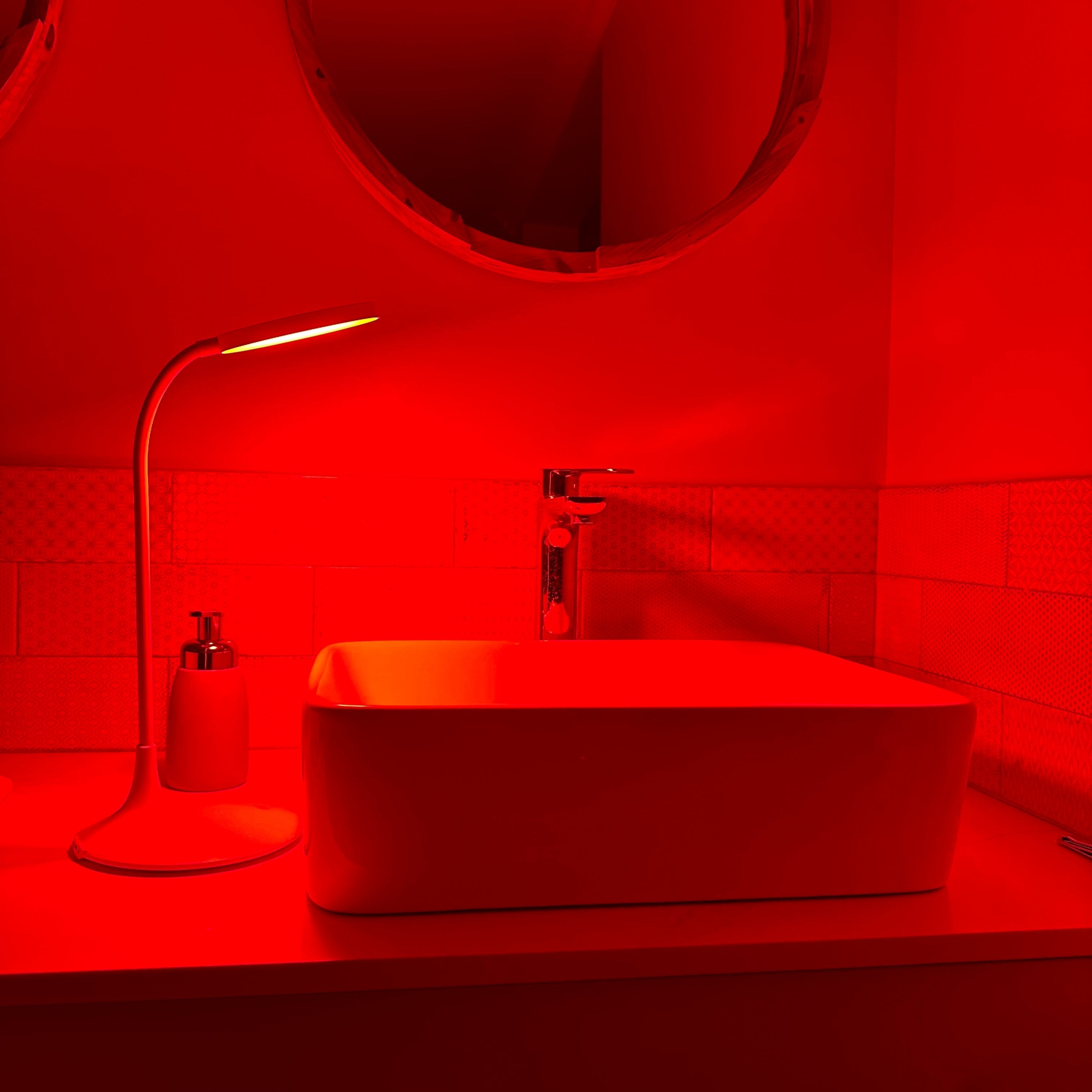 Velvet Dusk Cozy Red Glow Night Lamp For Home Bedroom And Desk