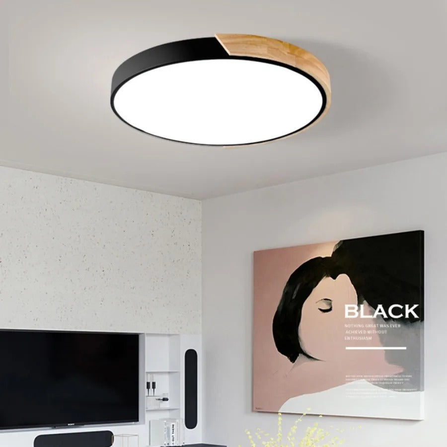 Lámpara de techo LED escandinava con iluminación suave para dormitorios o espacios de trabajo