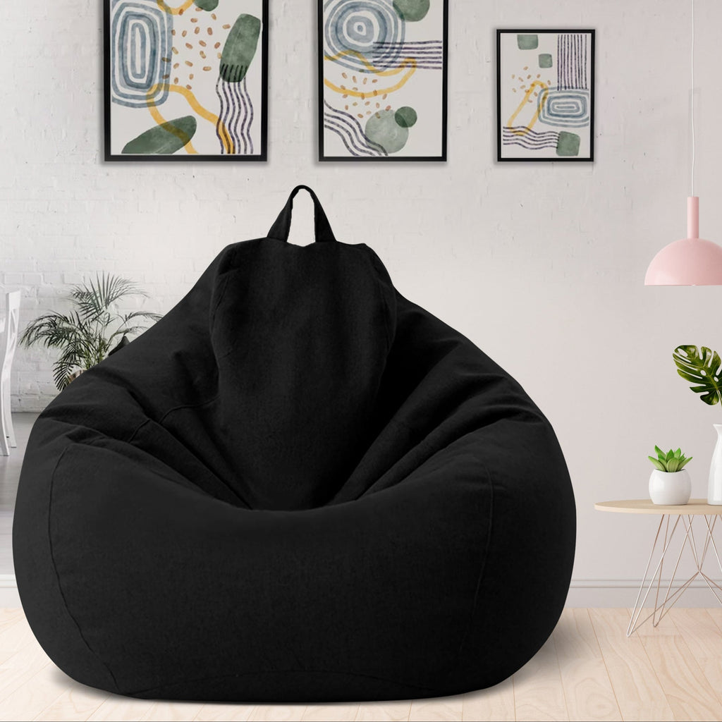 Pouf a sacco in lino stile divano per comfort moderno ed ergonomico