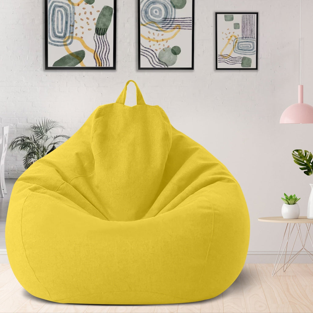 Pouf a sacco in lino stile divano per comfort moderno ed ergonomico