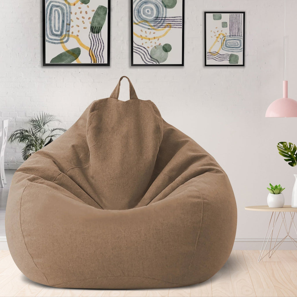 Pouf a sacco in lino stile divano per comfort moderno ed ergonomico