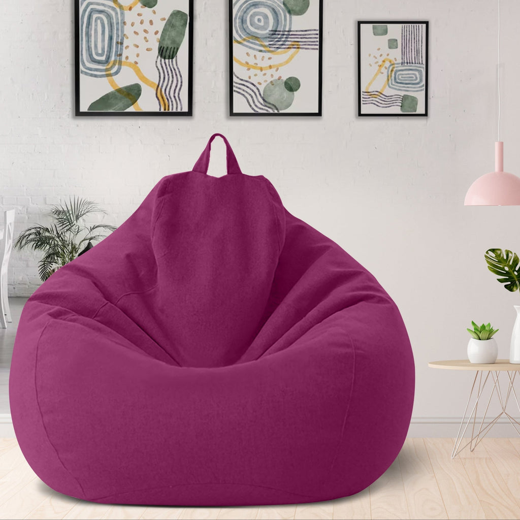 Pouf a sacco in lino stile divano per comfort moderno ed ergonomico