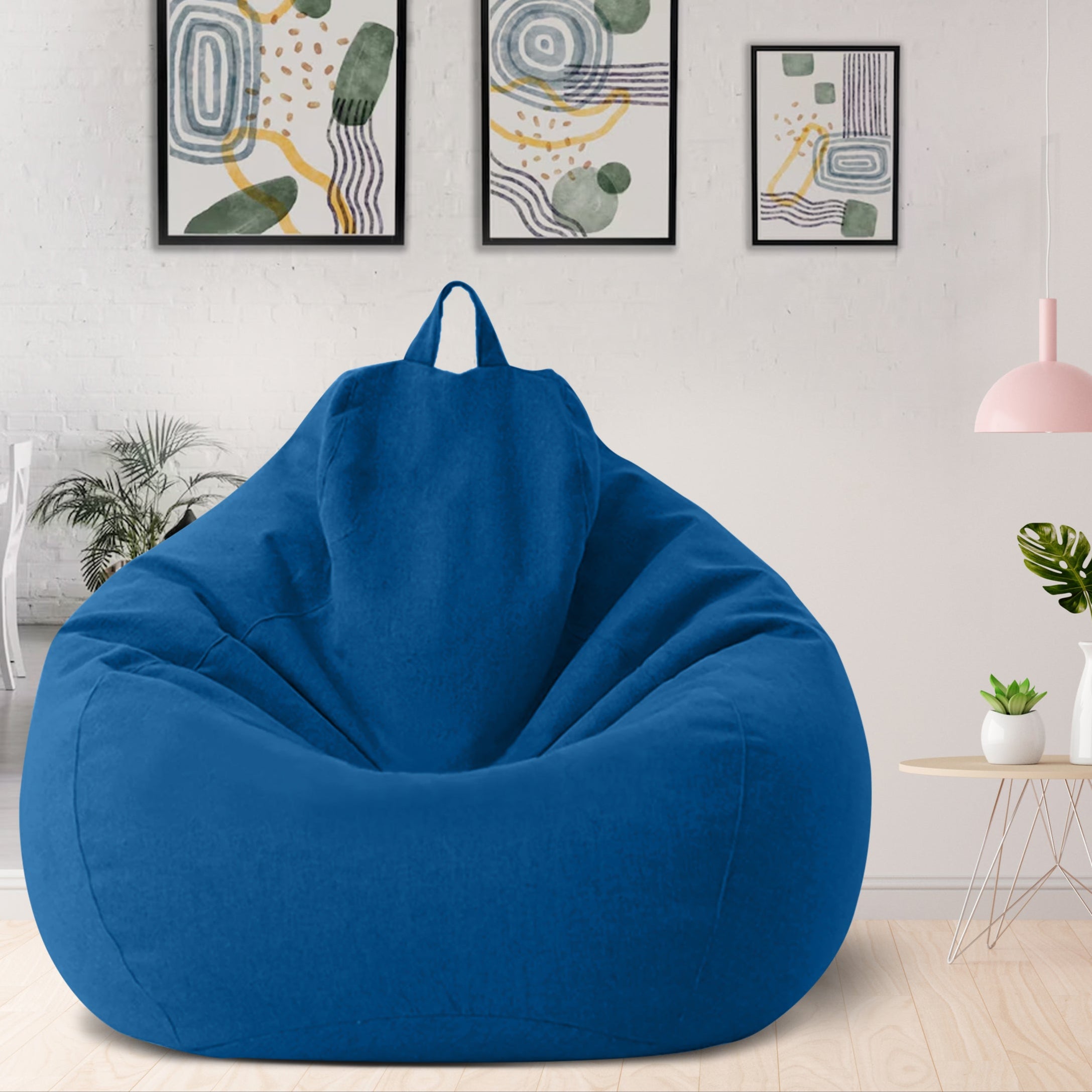 Pouf a sacco in lino stile divano per comfort moderno ed ergonomico