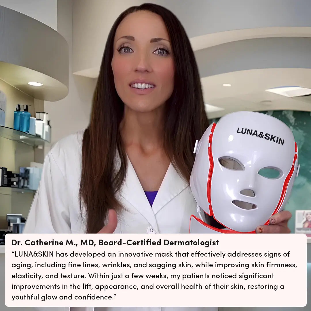 NovaGlow RegenMask LED Face and Neck Skin Rejuvenation Mask for Home Use