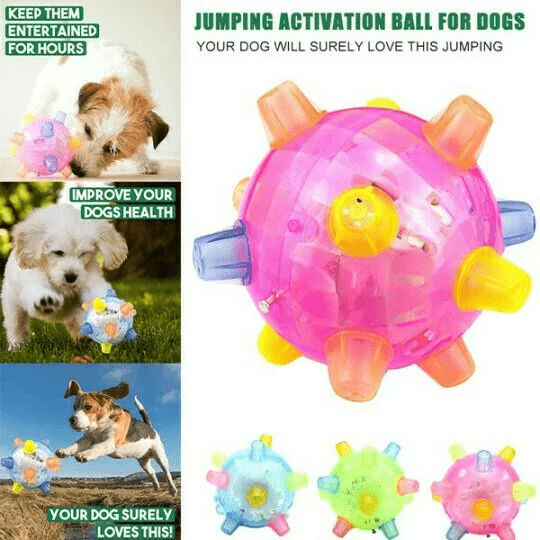 LumenPaw Interactive LED Jumping Ball For Dogs Unpredictable Fun And Active Play