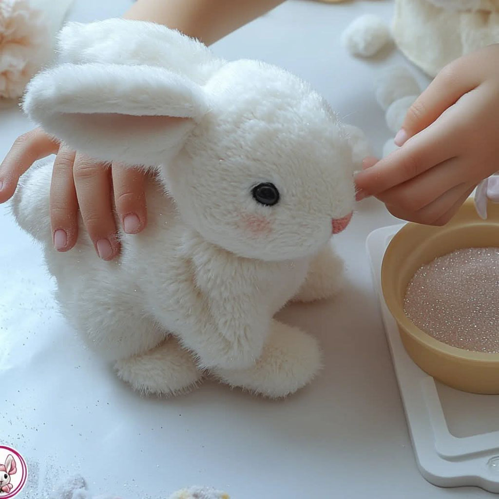 CuddleBop Interactive Bunny Plush Toy For Kids Hopping Nose Twitch Sounds