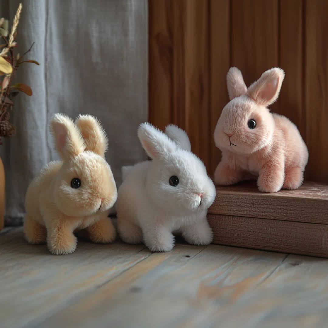 CuddleBop Interactive Bunny Plush Toy For Kids Hopping Nose Twitch Sounds