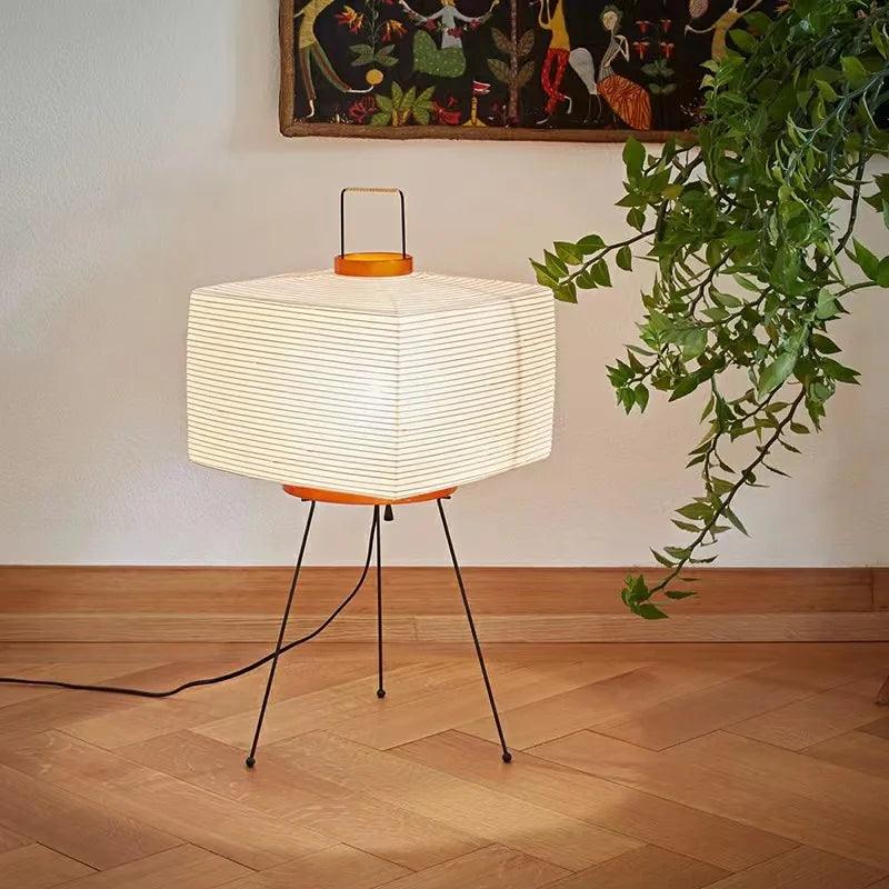 NovaLume Japandi Rice Paper Ambient Table Lamp for Living Room and Bedroom