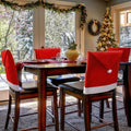 Coprisedia Jolly Seat con Cappello di Babbo Natale 2 Pezzi per Pranzi Natalizi Festivi