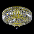 Lampadario Astra Lumen in Ottone e Cristallo per Illuminazione Elegante