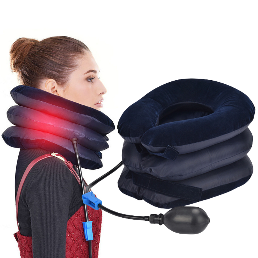 SpineAlign Dispozitiv Gonflabil pentru Întinderea Gâtului pentru Suport Confortabil al Gâtului
