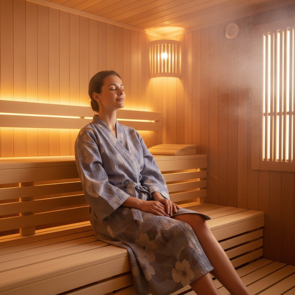 Naturerobe Organický bavlněný kimono župan s prodyšnou gázovou látkou oboustranný design