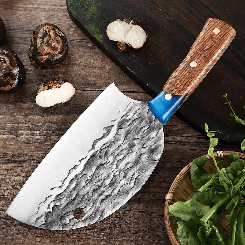 Ardent Caveman Limited Run Damascus Resin Cleaver Knife