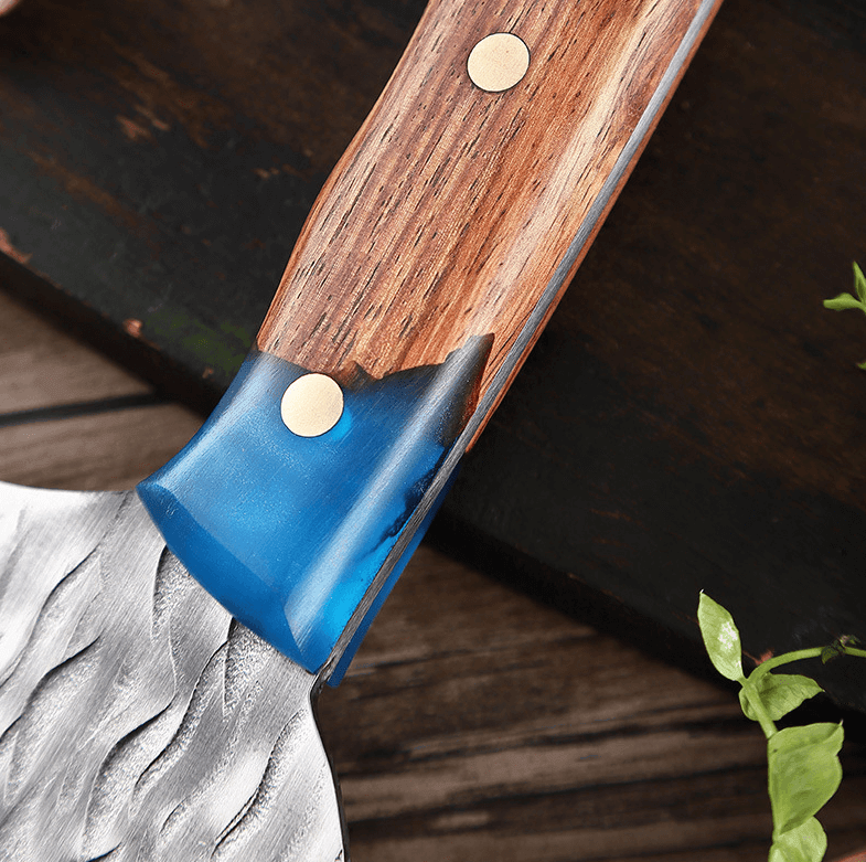 Ardent Caveman Limited Run Damascus Resin Cleaver Knife