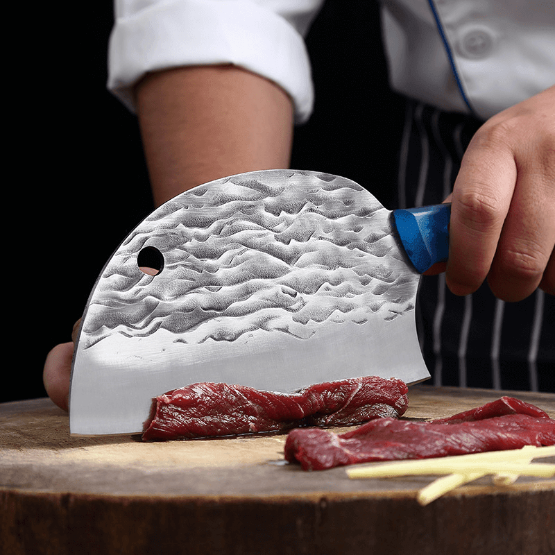 Ardent Caveman Limited Run Damascus Resin Cleaver Knife