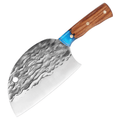 Ardent Caveman Limited Run Damascus Resin Cleaver Knife