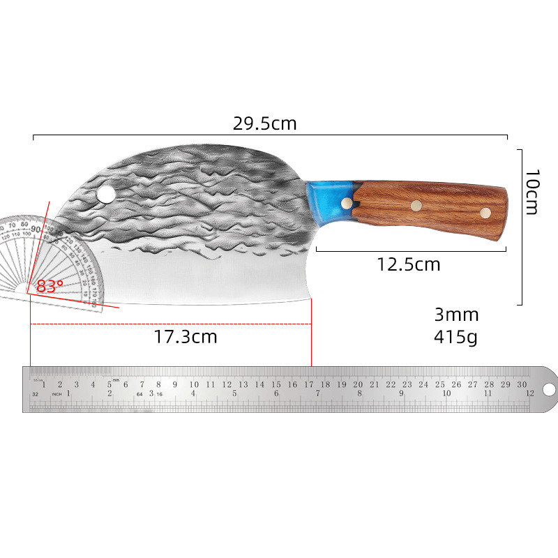 Ardent Caveman Limited Run Damascus Resin Cleaver Knife