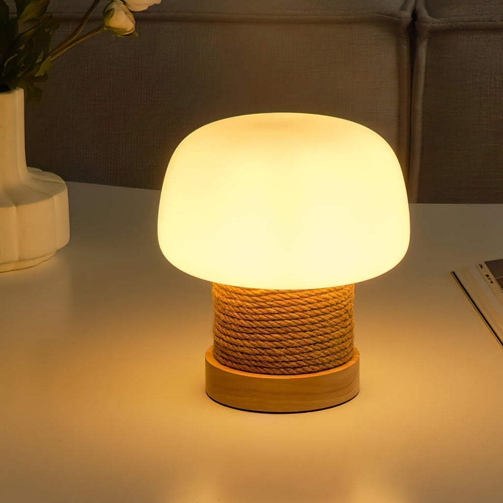 LumaNova Modern Minimalist LED Masa Lambası Ahşap Tabanlı