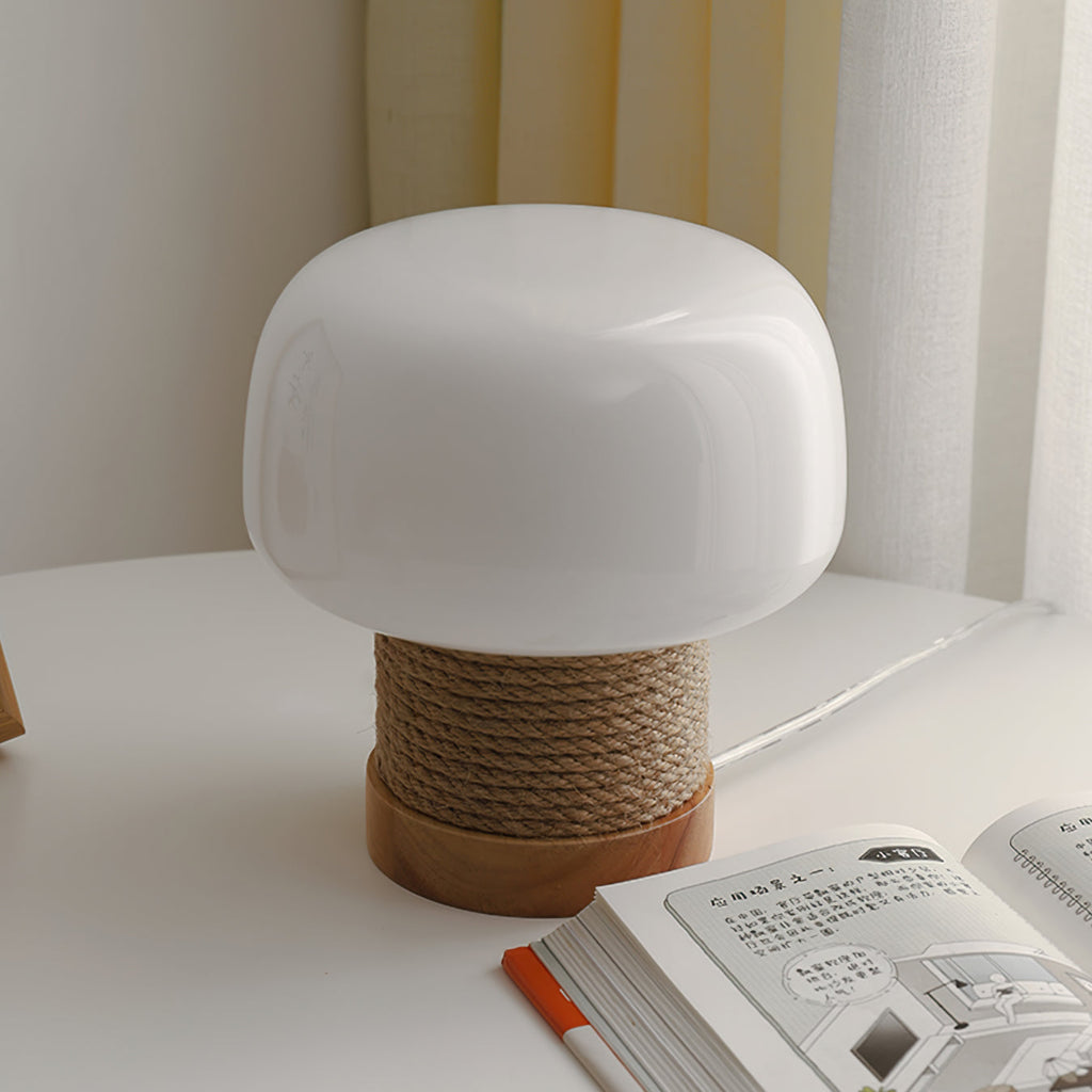 LumaNova Modern Minimalist LED Masa Lambası Ahşap Tabanlı