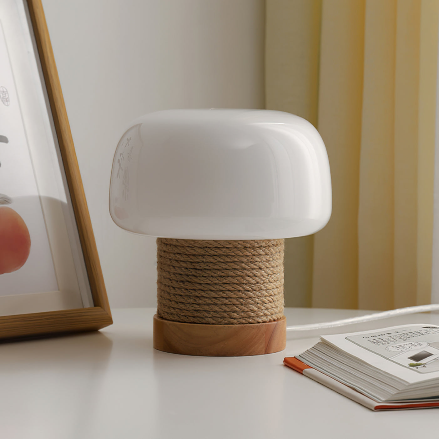 LumaNova Modern Minimalist LED Masa Lambası Ahşap Tabanlı