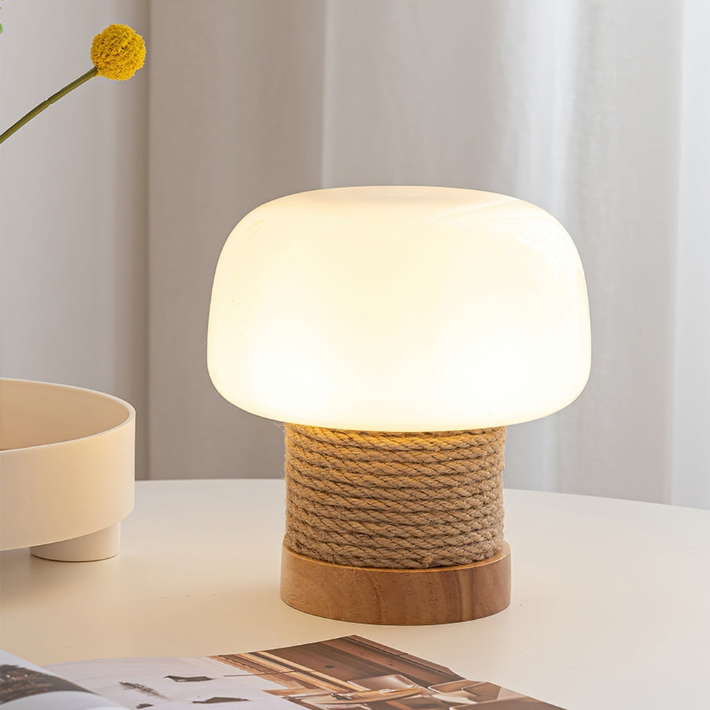 LumaNova Modern Minimalist LED Masa Lambası Ahşap Tabanlı