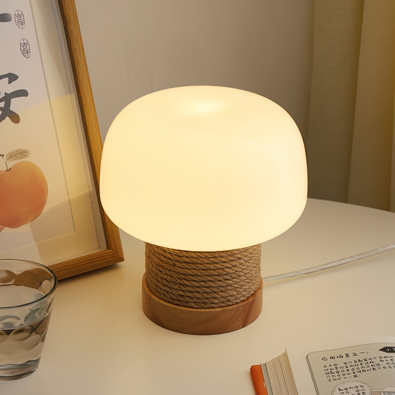 LumaNova Modern Minimalist LED Masa Lambası Ahşap Tabanlı
