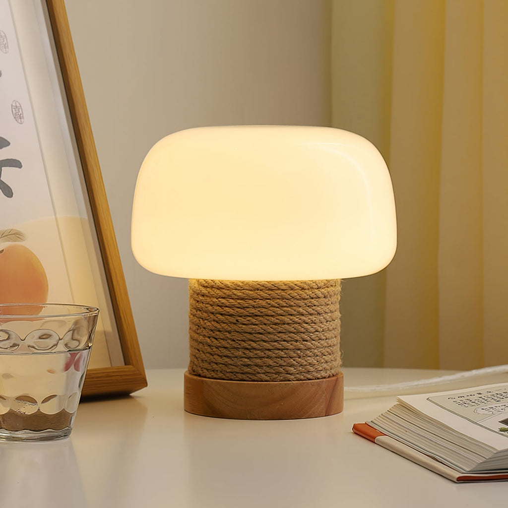 LumaNova Modern Minimalist LED Masa Lambası Ahşap Tabanlı