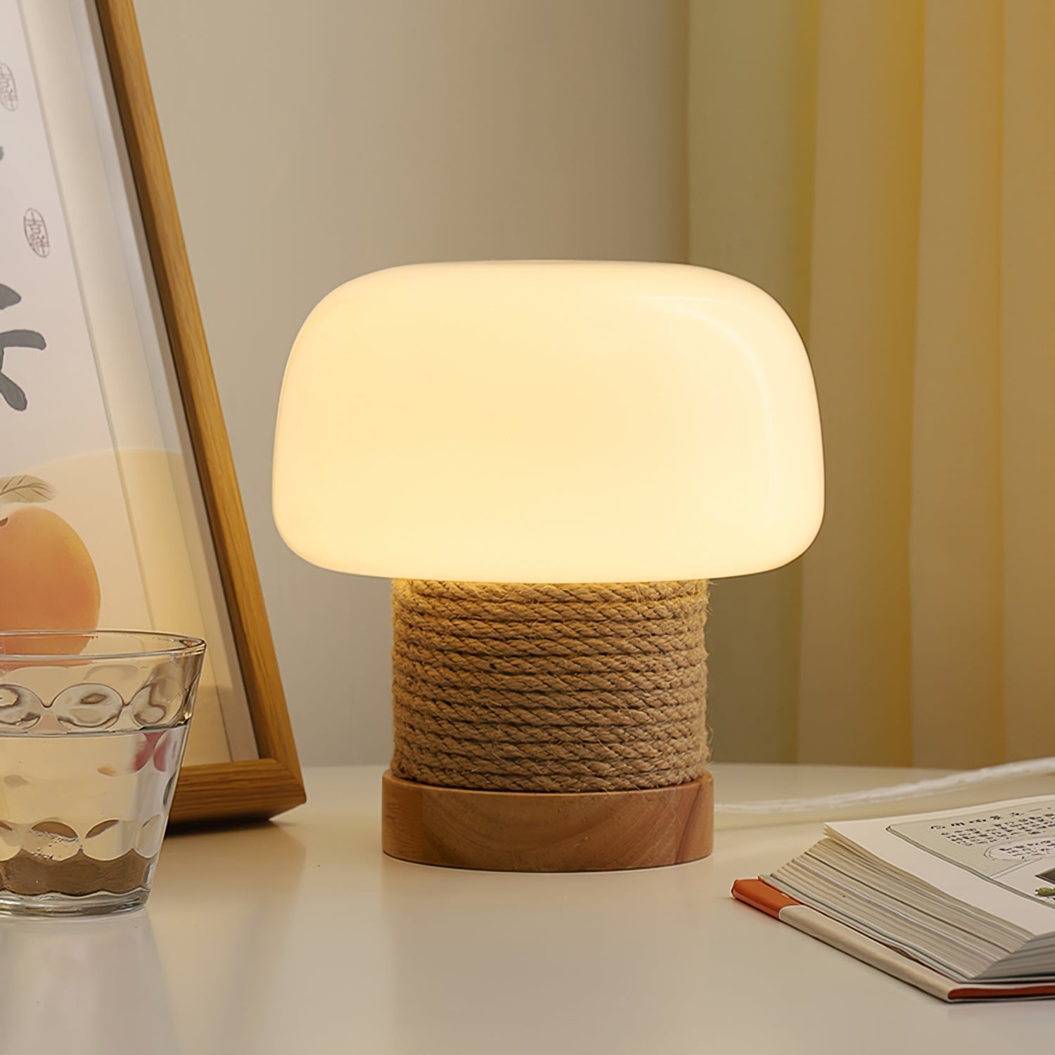 LumaNova Modern Minimalist LED Masa Lambası Ahşap Tabanlı