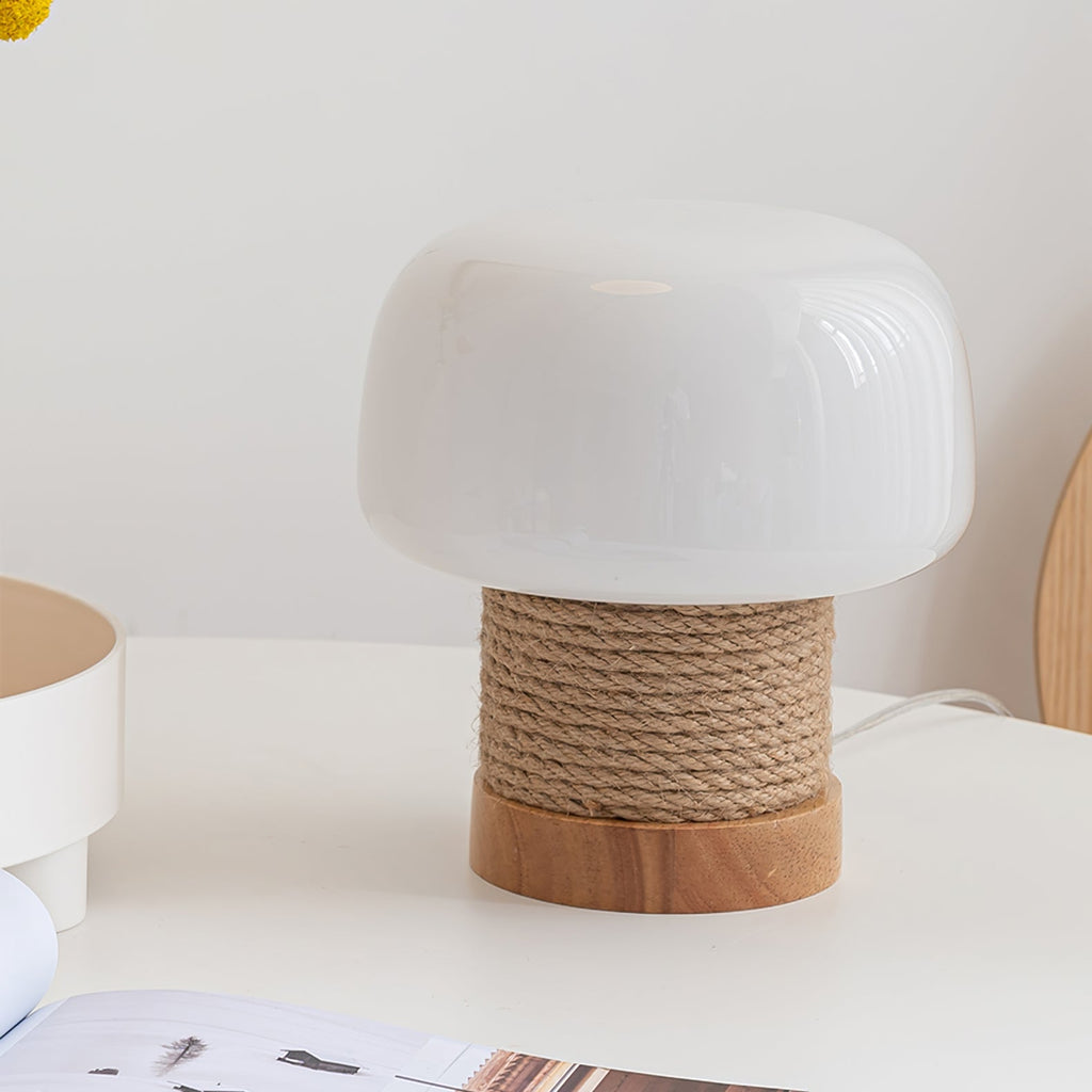 LumaNova Modern Minimalist LED Masa Lambası Ahşap Tabanlı