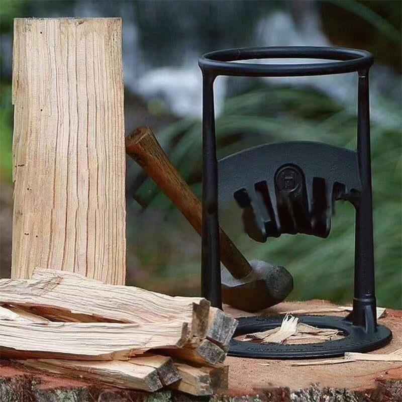 Manual Firewood Splitter For Safe And Easy Wood Cutting And Kindling
