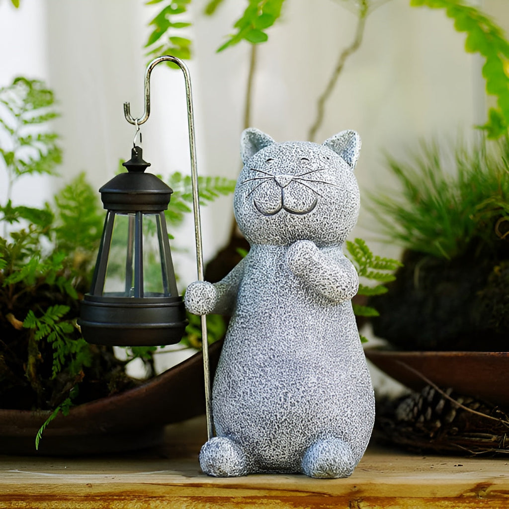 KittyBeam Büyülü Bahçe Aydınlatması için Kedi Heykeli