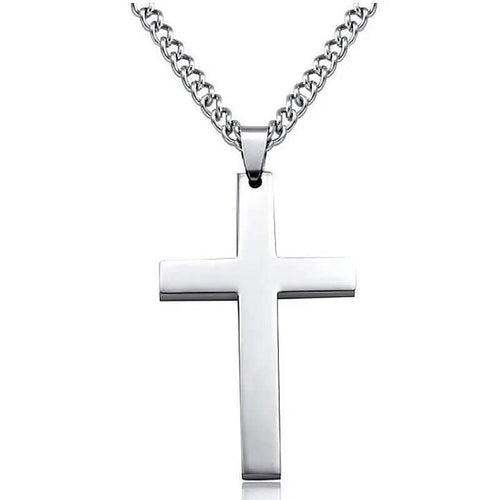 Collar de Cruz para Hombre Aurelia de Acero Inoxidable Resistente al Deslustre Atemporal
