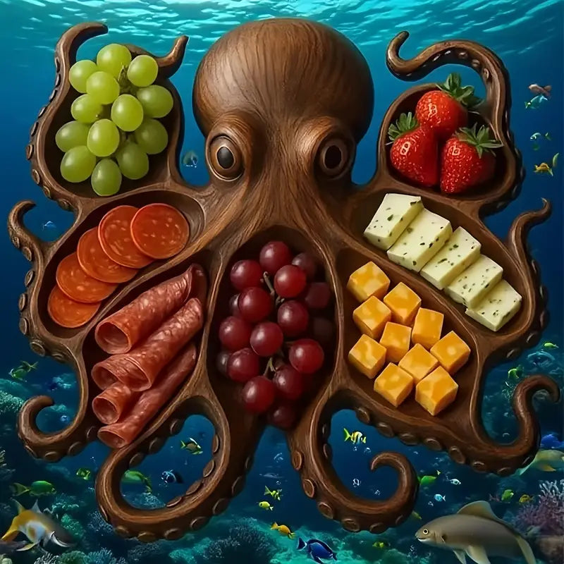Wavecraft Handmade Wooden Charcuterie Board for Hosting Guests