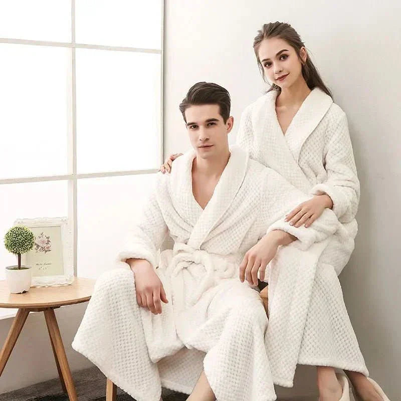 Gezellige Nest Pluche Paar Pyjama's Voor Herfst- en Winterwarmte