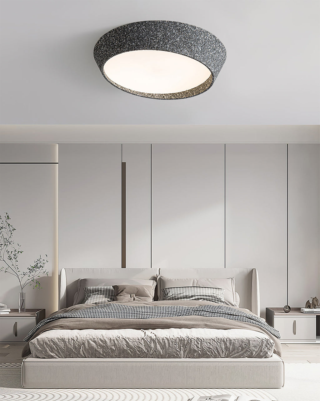 NovaLume LED loftlampe med håndformet skærm og varm glød