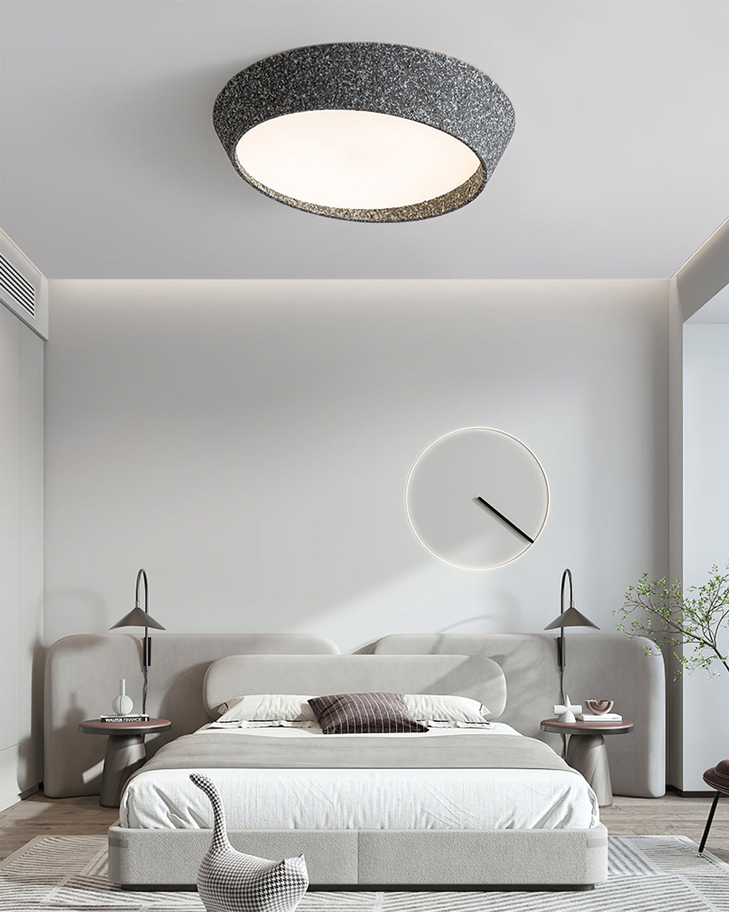 NovaLume LED loftlampe med håndformet skærm og varm glød