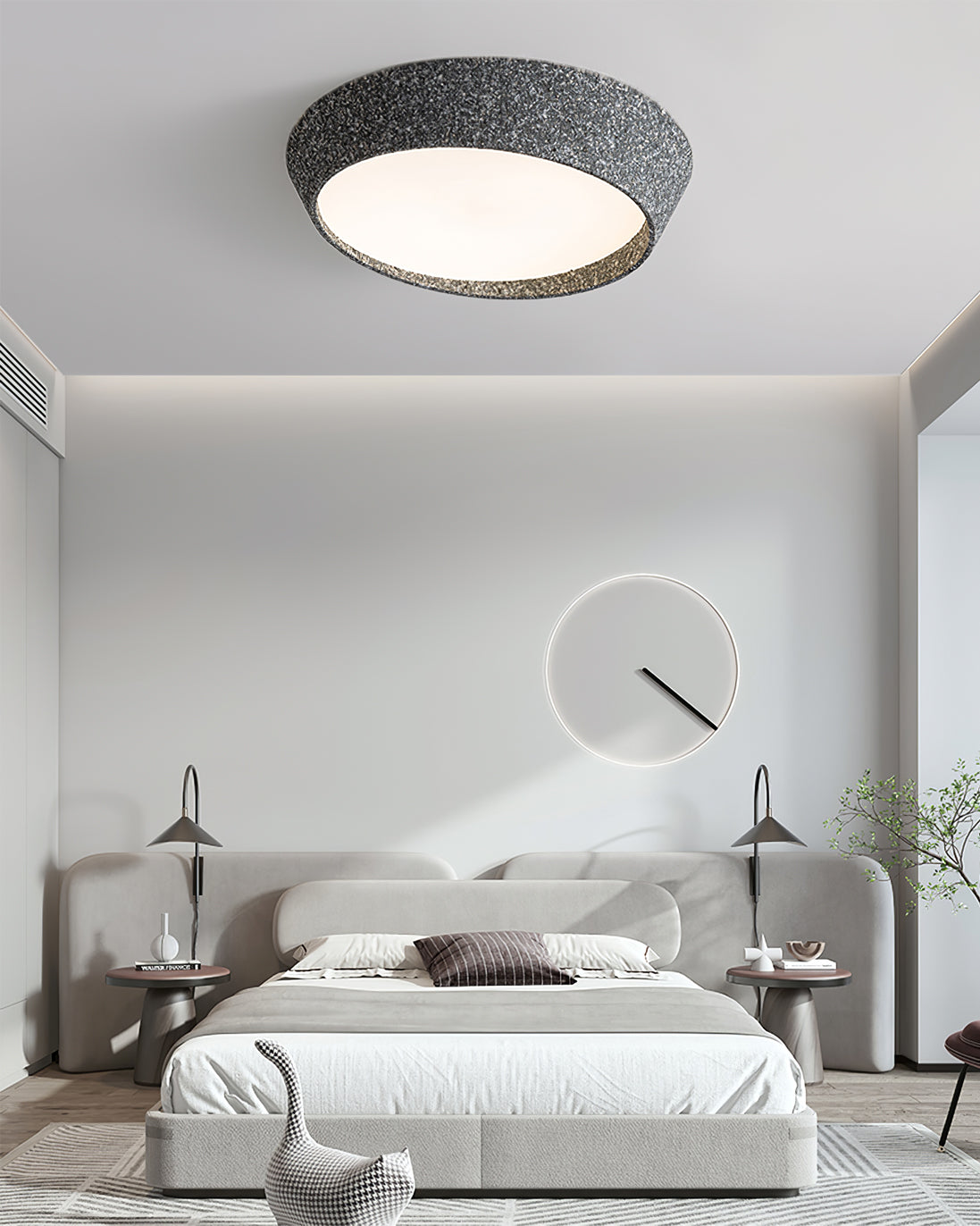 NovaLume LED loftlampe med håndformet skærm og varm glød