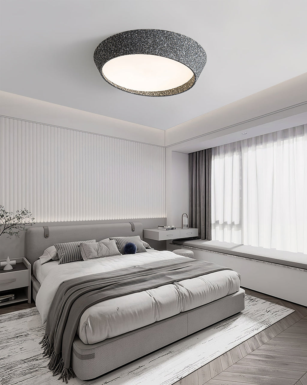 NovaLume LED loftlampe med håndformet skærm og varm glød