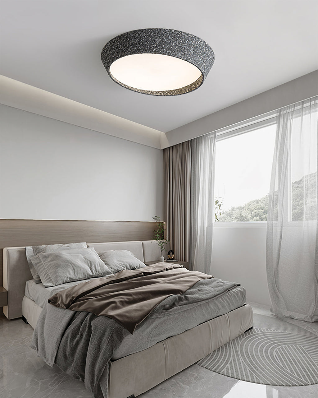 NovaLume LED loftlampe med håndformet skærm og varm glød